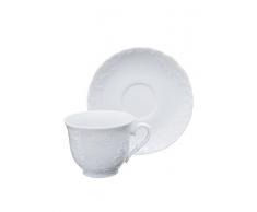 Molecuisine Set Taza de TÃ© con Plato 6 Uds. Elisa Rococo 21 cl Blanco