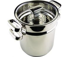 Zanussi Positano Olla para Pasta con Tapa de Cristal de Acero Inoxidable, Plata, 20 cm