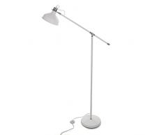 Versa 21050147 Lámpara de Pie, Metal, Blanco, 152X28X83