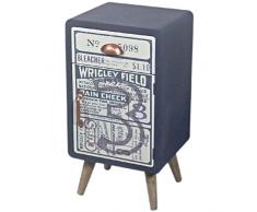 Signes Grimalt Mesita de Noche, Madera y MDF, Gris Oscuro Beig, 66x34x30 cm