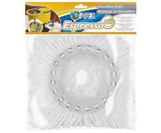 Apex Recambio para Espresso 360Â Degree Sistema de mopa, Microfibra, Blanco, 30Â x 30Â x 30Â cm