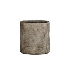 MICA Decorations Kyan Maceta, Cemento, Beige, 19Â x 11Â x 20Â cm, 6Â Unidades de Medida