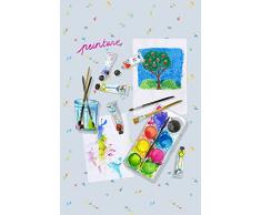 Vilber Kids Dali Alfombra, Vinilo, Multicolor, 153x200x0.2cm