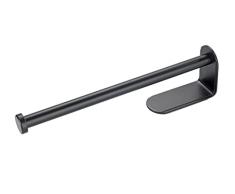 Wenko Portarrollos de cocina Nio, prÃ¡ctico soporte para rollos de cocina en aluminio, autoadhesivo, Ã³ptimo para fijar a azulejos o bajo armarios, dimensiones (An. x A x P): 27,5 x 4,5 x, 7 cm, negro