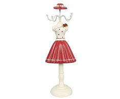 Clayre & Eef 61710 - Soporte para joyas (10 x 8 x 32 cm)