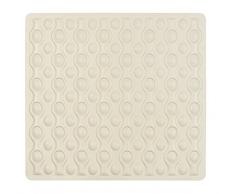 Wenko Alfombra Ducha Rocha, Caucho Natural, Beige, 54 x 52 x 0.1 cm