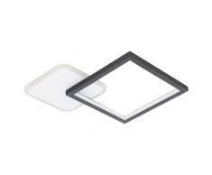 Eglo LED lÃ¡mpara de techo Gafares, iluminador regulable con control remoto, luminaria cuadrada de aluminio y acero en blanco y negro, luz blanco cÃ¡lido-blanco frÃ­o