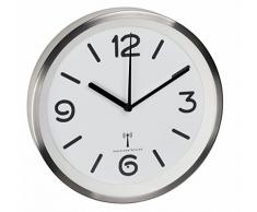 TFA Dostmann Reloj de Pared controlado por Radio con iluminación de Fondo, Blanco, 25 x 5 x 25 cm