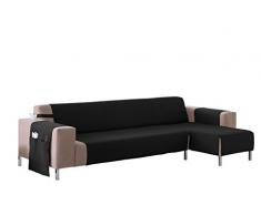 Martina Home Cubre sofá Chaise longue modelo Betta - Tela - Brazo derecho - color Negro - medida 280 cm ancho.