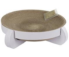 Kerbl 81555 kratz cama Platinum de cartón con Catnip 35 x 35 x 10 cm, color blanco