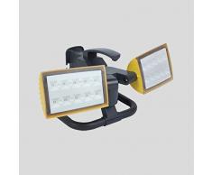 Lutec Peri - Lámpara portátil de trabajo LED integrada 21 W, amarillo, 18,3 x 35,2 cm