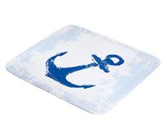 Kleine Wolke 4107789002 Alfombrilla de baño antideslizante Azul, Blanco alfombra y pegatina antideslizantes de baño - Alfombras y pegatinas antideslizantes de baño (Alfombrilla de baño antideslizante, Azul, Blanco, 40 °C, 550 mm, 550 mm)