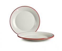 IBILI - Plato de Postre (Porcelana, 18 cm), Color Burdeos
