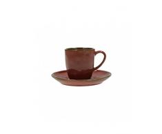 Nador Concerto (Rojo) Rosso Malaga Taza de cafÃ© con Tapa de platillo. 90 CC.