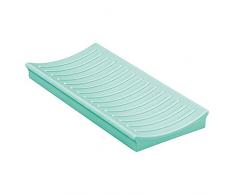 InterDesign Basic Tapete Protector para apoyar el secador de Pelo, Estera de Silicona Resistente al Calor para Plancha de Pelo y similares, Celeste