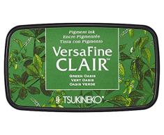 Tsukineko Oasis VersaFine Almohadilla de Tinta Clair, Material sintÃ©tico, Verde, 5,6 x 9.7 x 2.3 cm, 5.6 x 9.7 x 2.3 cm