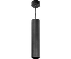 Adviti BARBRA PLR GU10 Lampara Techo Salon Max 35W IP20 Redonda Aluminio (Negro)