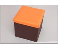 Sukima Decor Caja De Almacenaje, AcrÃlico, Naranja, 37 x 37 cm