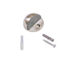 BRINOX Tope Puerta con pivote y Tornillo, INOX Satinado, 2.5x4.4x4.4 cm