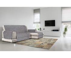 Italian Bed Linen Cubierta de sofá anti-deslizamiento Confort con chaiselongue,240cm, azul oscuro,