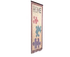 Catral 71060015 Cortina de Madera Puzzle L65, Rojo, Turquesa y Violeta, 200 x 90 cm