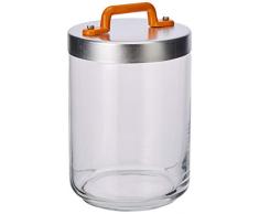 Italo Ottinetti Tarro de Cristal Pintado con Tapa (1 L), Color Naranja
