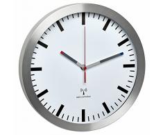 TFA Dostmann Reloj de Pared Control por Radio, Metal, weiÃ, 30 x 30 x 4.5 cm