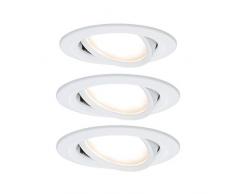 Paulmann Nova iluminación de techo Blanco 6,5 W - Lámpara (Blanco, IP23, Empotrada, Blanco, Alrededor, Aluminio, Acero inoxidable)