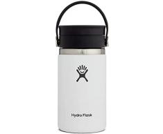 HYDRO FLASK - Termo Café para Llevar 354 ml, Taza Térmica, Vaso Isotérmico de Acero Inox, Aislamiento al VacÃo, Tapón Antifugass Flex Sip, Libre de BPA, Apertura Ancha, White