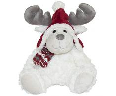 Enesco Peluches 770918 - Reno con la bufanda, color rojo