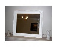 FRAMES BY POST Espejo de Pared Rectangular Grande de 5 cm, Estilo Envejecido, Color Blanco, tamaÃ±o Grande, 101,6 x 71,1 cm