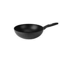Sitram Rossini Wok de Aluminio Forjado, Negro