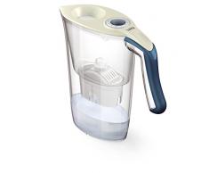 Jarra para filtrar el agua del grifo y mejorar su sabor- Laica Carmen Tosca J35-HC color azul capacidad 2,3 litros, incluye 1 filtro bi-flux que reduce la cal y el cloro y dura 150 litros o 1 mes.