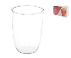 H&H 8994245 Vaso Taormina Borosilicato, Transparente, 45 Cl, Glass