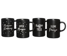 Ritzenhoff & Breker Svart - Juego de tazas de cafÃ© (4 piezas)