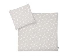 Julius Zöllner Jersey - Ropa de Cama Infantil de 80 x 80 cm + 35 x 40 cm, Juego de 2 Piezas de Funda nórdica y Funda de Almohada, 100 % algodón Jersey con Cremallera, estándar 100 by Oeko-Tex, Twiggy