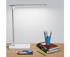 Aogled LÃ¡mpara de Escritorio LED,Lampara Estudio Escritorio Regulable 5 Niveles de Brillo 5 Modos de Color,Flexo led Escritorio con puerto de carga Tipo C USB,45min Temporizador,Control Tactil