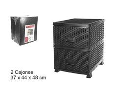 CAJONERA PLASTICO RATTAN 2 CAJONES marca Casa y Menaje