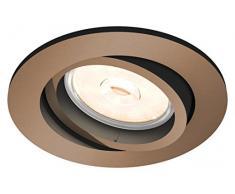 Philips myLiving Foco empotrable GU10, luz blanca cálida, iluminación interior, 5.5 W, marrón