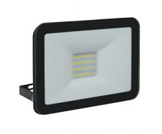 ELRO LF5020 Lámpara Exterior LED de diseño de 20 W-1600 lm-Aluminio-Negro-16 x 2 x 12 cm, Negro, 20W