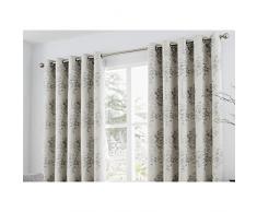 Curtina Funda de cojín Elmwood Hecha de Jacquard, Color metálico, poliéster, Plateado, Curtains: 46 Width x 54 Drop (117 x 137cm)