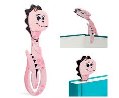 Luz de Lectura Flexilight | Marcador y Luz de Lectura 2 en 1 | LÃ¡mpara LED con Clip | Luz de Libro para Leer en la Cama para NiÃ±os | Accesorios Libros | Regalo para Lectores (Dino Rosa)