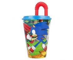 ALMACENESADAN 0514; Vaso con caÃ±a Sonic; Ideal para Fiestas y cumpleaÃ±os; Capacidad 430 ml; Producto de plÃ¡stico Reutilizable; Libre de BPA