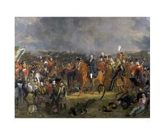 Jan Willem Pieneman Battle Of Waterloo Painting Premium Wall Art Canvas Print 18X24 Inch Batalla Agua Pintura pared