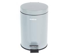 Beldray – Papelera con tapa de cierre suave, acero inoxidable, Gris, 3 litros