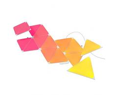 Nanoleaf Shapes Triangle Starter Kit, 15 Triángulos Luminosos LED RGBW - Apliques de Pared Interior Modulares, Luces Led Inteligentes 16M Colores WiFi, Compatible con Alexa, para Decoración y Gaming