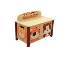 Liberty House Caja de Juguetes con diseño de la selva, madera, multicolor, grande