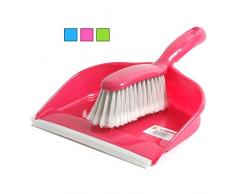 Supernet - Pala recogedora + goma + cepillo 23x30,5cm - colores surtidos