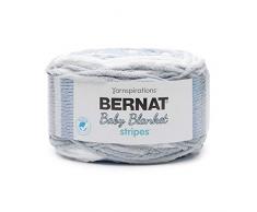 BERNATA - Manta para bebé a rayas, varios colores, fibra: 100% poliéster, por encima de las nubes, 300 g
