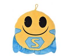 Innova cojín (con Tarjetero Photo Emoji Super héroe Cape Azul, Ante, Azul/Amarillo/Negro, 30 x 30 x 6 cm